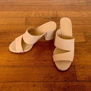 Gianni Bini Heeled Leather Slide Sandal